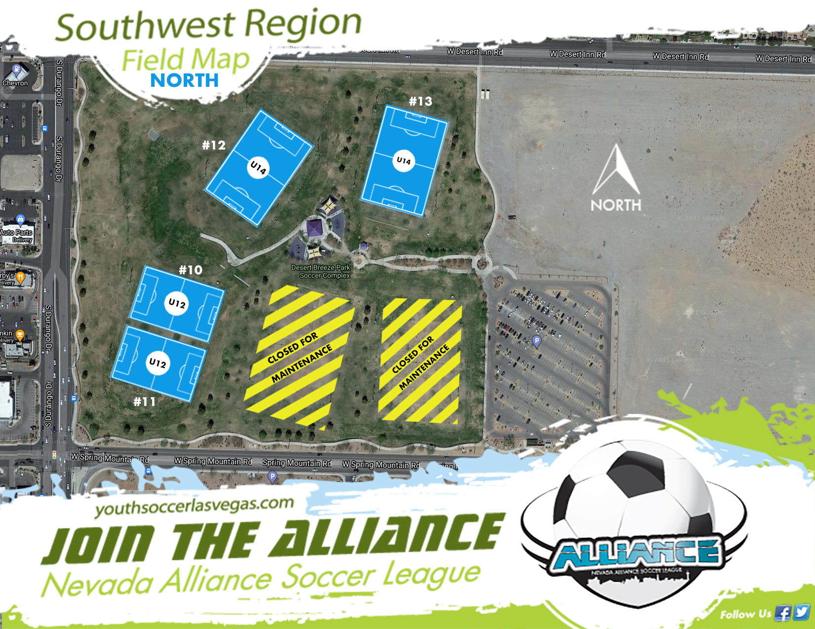 Nevada Alliance Soccer League Field Maps Las Vegas Youth Soccer Alliance Youth Soccer